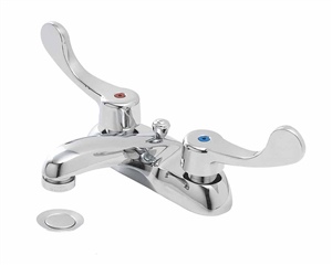 Gerber C0-445-51 Commercial 2H Centerset Lavatory Faucet w/ Wrist Blade Handles & Metal Pop-Up Drain 0.5gpm Chrome