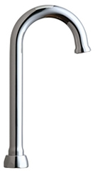 Chicago Faucets GN1JKABCP - 3-1/2-inch Rigid / Swing Gooseneck Spout.