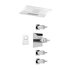 Graff AQ4.000A-C14S-PC Ceiling-Mount Shower System, Polished Chrome