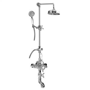 Graff CD4.02-C2S-PC Exposed Thermostatic Tub and Shower System w/Handshower (Rough & Trim), Polished Chrome