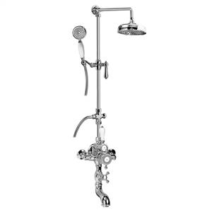 Graff CD4.02-LM34S-OB Exposed Thermostatic Tub and Shower System w/Handshower (Rough & Trim), Olive Bronze