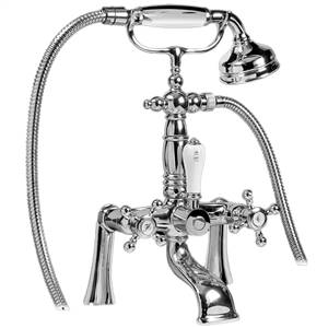 Graff - G-3893-C2-OB - Canterbury Collection Exposed Deck-Mounted Tub Filler with Handshower Set