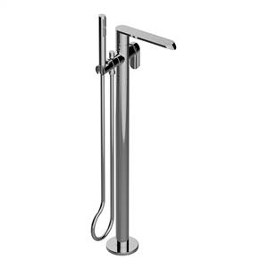 Graff G-6654-LM45N-PC-T Phase Floor-Mounted Tub Filler - Trim Only , Polished Chrome