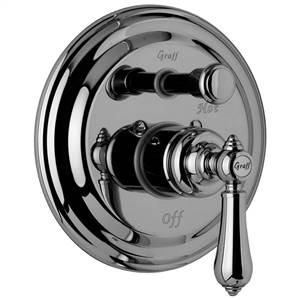 Graff - G-7065-LM34S-ABN-T - Canterbury Collection Trim Plate (with Diverter) and Handle