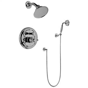 Graff - G-7167-C2S-BN-T - Canterbury Collection Traditional Pressure Balancing Shower Set- Trim Only