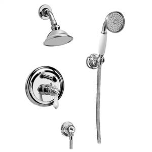 Graff - G-7167-LC1S-BN - Canterbury Collection Traditional Pressure Balancing Shower Set