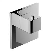 Graff G-8043-SH-BNi-T M-Series Square Thermostatic Valve Trim Plate and Handle, Brushed Nickel