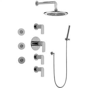 Graff GB1.122A-LM42S-BK - Full Thermostatic Shower System (Rough & Trim), Architectural Black