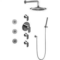 Graff GB1.122A-LM45S-BNi-T Full Thermostatic Shower System - Trim Only , Brushed Nickel 