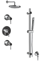 Graff - GB2.0-LM29B-PC - Eco Contemporary Round Thermostatic Set with Handshower