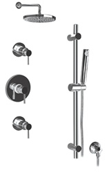 Graff - GB2.0-LM30B-PC-T - Viva Contemporary Round Thermostatic Set with Handshower- Trim Only