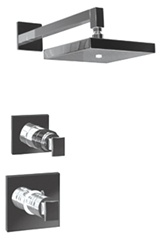 Graff - GC3.0-LM31S-PC-T - Solar Contemporary Square Thermostatic Set- Trim Only