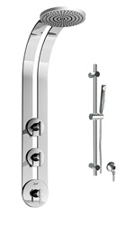 Graff - GD1.1-LM27S-PC-T - Tango Round Thermostatic Ski Shower Set with Handshower-T