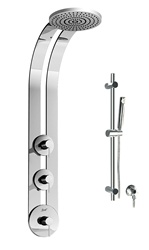 Graff - GD1.1-LM3B-SN-T - Perfeque Round Thermostatic Ski Shower Set with Handshower-T