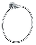 Grohe - 	40 307 000 8-inch Chrome Plated Towel Ring