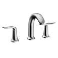 Hansa 5881 2101 0017 HANSASTYLE Widespread Lavatory Faucet with Pop-up Drain Assembly, Polished Chrome Finish
