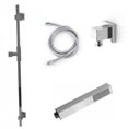Jaclo 873-470-31-701 Cubix Hand Shower And Wall Bar Kit With Square Hose With Supply Elbow