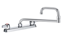 Krowne 13-818L - Low Lead Commercial 8-inch Center Faucet with 18-inch Double Jointed Spout