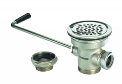 Krowne Metal - 22-201 Commercial Twist Style Stainless Steel Sink Strainer with Overflow for 3 inch sink openings.