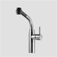 KWC 10.501.164.736 SYSTEMA Pull Out Tall Kitchen Faucet 10" (Steel/Black)