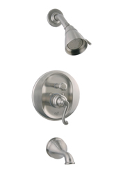 Meridian 2007220 - Pressure Balancing Tub & Shower Set (Solid Brass Construction) - Brushed Nickel