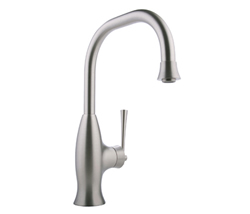Meridian 2046040 - Kitchen Faucet with Pulldown Spray (Solid Brass Construction) - Satin Nickel