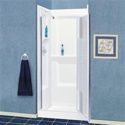 Mustee 736 DURAWALL® Fiberglass Shower Walls for Square Showers, 36-inch x 36-inch