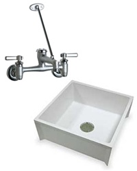 Try this Service Sink Combo Deal Package including the Chicago Faucets 897-RCF Service Faucet and Mustee 24x24 Inch Floor Mounted Mop Sink.