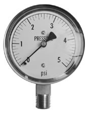 Pasco - 1736 - 2-1/2-inch 5# LOW PRESSURE GAUGE