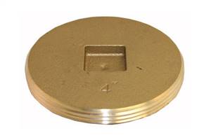 Prier Products - C-200DR-6 - Brass Cleanout Plug, Countersunk, Drilled & Tapped 6-inch