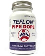 SOS Products Teflon Pipe Dope for heavy duty sealing, comes in a 4 FL. OZ. container with brush for easy application to pipe threads. Safe, non-toxic mixture can be used with food service systems.
