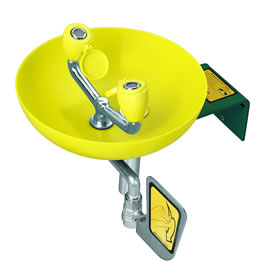 Speakman SE-580 - Wall mounted, yellow plastic bowl.