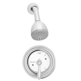 Speakman SM-2010 - SM-2000 anti-scald valve. All brass body with bonnet. S-2272-E2 showerhead, S-2500 arm and flange. Meets ASSE 1016 and ASME A112.18.1/CSA B125.1