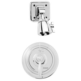 Speakman SM-5420 - SM-5400 thermostatic/pressure balance valve and S-2280 wall mounted showerhead.  Valve body with integral stops.
