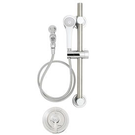 Speakman SM-5480-ADA - Thermostatic/pressure balance handicap shower combination includes: SM-5400 anti-scald shower valve, VS-1001 hand held shower system and S-2500 arm and flange. Valve body with integral stops.