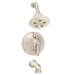 Speakman SM-6430-P-BN Alexandria Pressure Balance Valve & Trim in Shower combination and Tub spout in Brushed Nickel