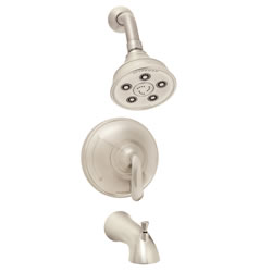 Speakman SM-7030-P-BN Caspian Pressure Balance Valve & Trim in Shower combination and Tub spout in Brushed Nickel