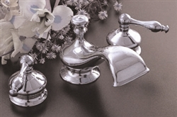 Strom Plumbing - P0378S Thames Supercoat Polished Brass Widespread Lavatory Faucet with Traditional Spout, Lever Handles and Pop-Up Drain.