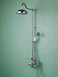 Strom Plumbing P0902C - Exposed Wall Mount Thermostatic Shower Set with Handheld Shower, Polished Chrome