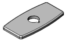 T&S Brass - 013824-40 4-Inch C/C Forged Deck Plate w/ VR Notch, Chrome Plated - Replacement Part