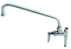 T&S Brass Add-On Faucet for Standard Pre-Rinse Units. The B-0156 is popular with 12" swing nozzle and lever handle capable of reaching one to three compartment sinks.