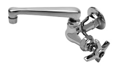T&S Brass - B-0216 - Single Pantry Faucet, Single Hole Base, Wall Mount, 6-inch Cast Spout (0SC6)