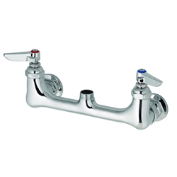 T&S Brass - B-0230-LN - Double Pantry Swivel Base Faucet, Wall Mount, 8-inch Centers, Less Nozzle