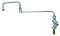 T&S Brass B-0255 Single Pantry Faucet, Single Hole Base, Deck Mount, 18" Double-Joint Swing Nozzle