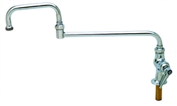T&S Brass - B-0257 - Single Pantry Faucet, Single Hole Base, Deck Mount, 12-inch Double Joint Swing Nozzle