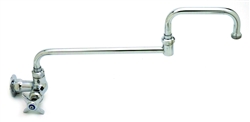 T&S Brass - B-0262 - Single Pantry Faucet, Single Hole Base, Wall Mount, 12-inch Double Joint Swing Nozzle