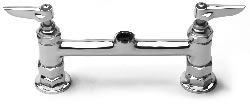 T&S Brass - B-0320-LN - Double Pantry Rigid Base Faucet, Deck Mount, 8-inch Centers, Less Nozzle