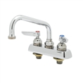 T&S Brass - B-1101-M - Workboard Faucet, Deck Mount, 3-1/2-inch Centers, 8-inch Swing Nozzle, Lever Handles (Qty. 6)