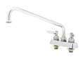 T&S Brass B-1113 Workboard Faucet, Deck Mount, 4" Centers, 12" Swing Nozzle, Lever Handles