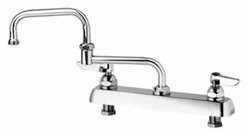 T&S Brass - B-1132 - Workboard Faucet, Deck Mount, 8-inch Centers, 18-inch Double Joint Nozzle, Lever Handles